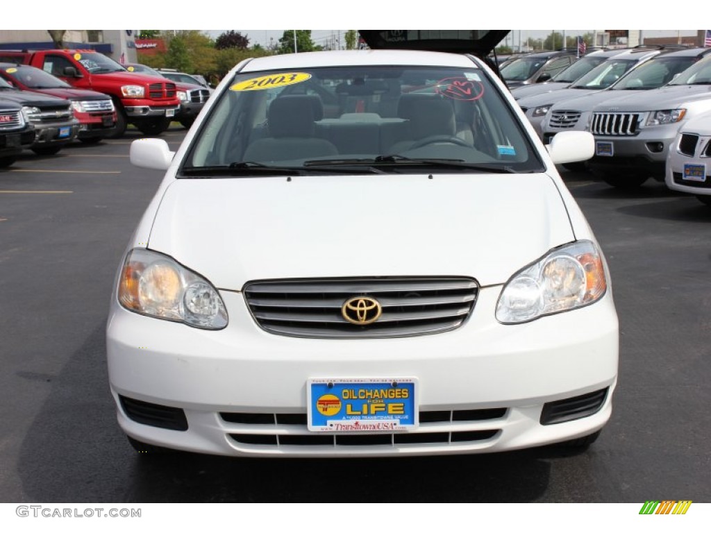 2003 Corolla LE - Super White / Light Gray photo #16