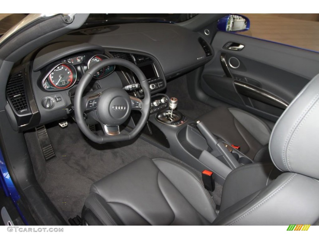 Black Interior 2012 Audi R8 Spyder 5.2 FSI quattro Photo #64992524