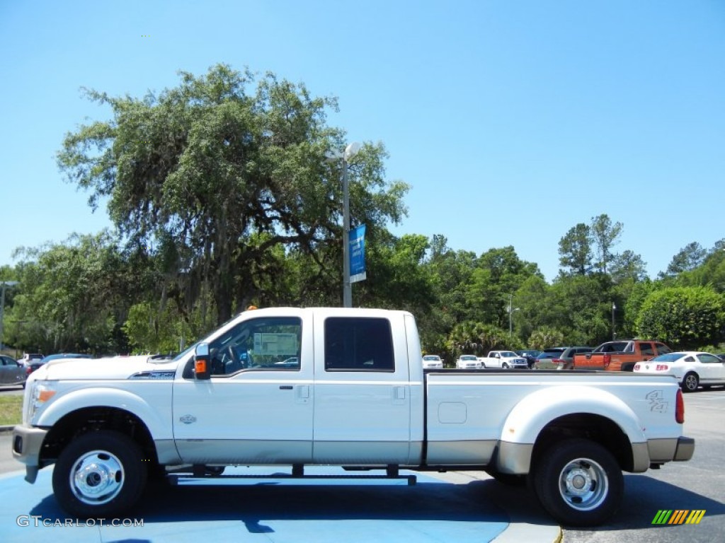 2012 F350 Super Duty King Ranch Crew Cab 4x4 Dually - Oxford White / Chaparral Leather photo #2