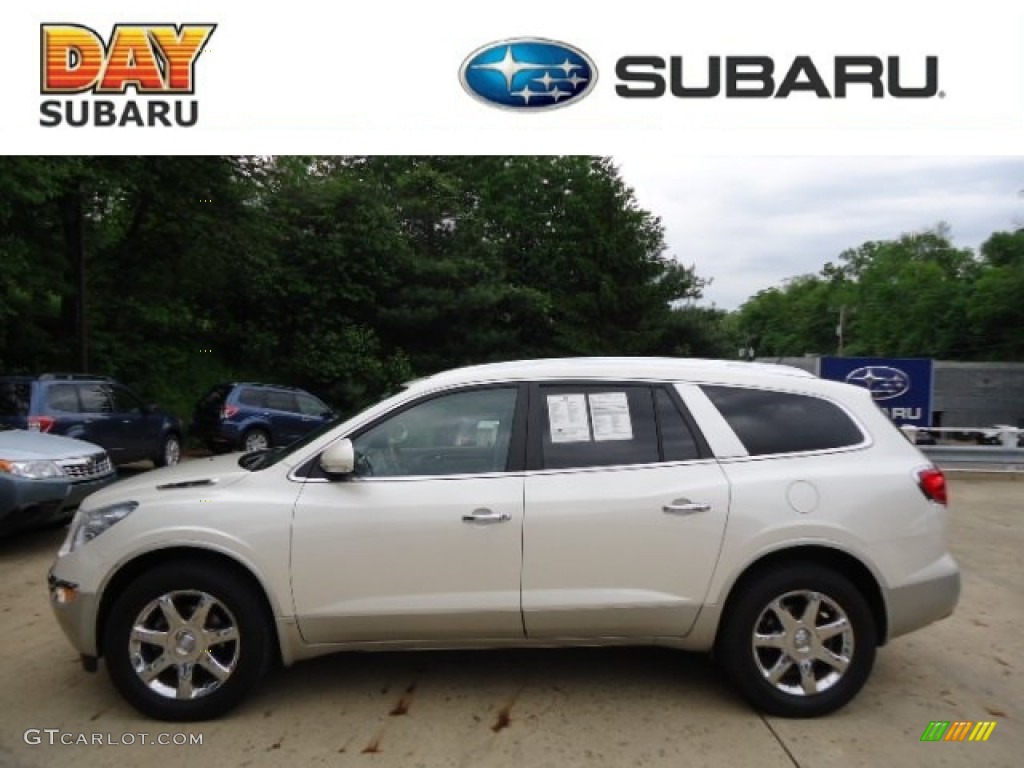 2008 Enclave CXL AWD - White Diamond Tri Coat / Titanium/Dark Titanium photo #1