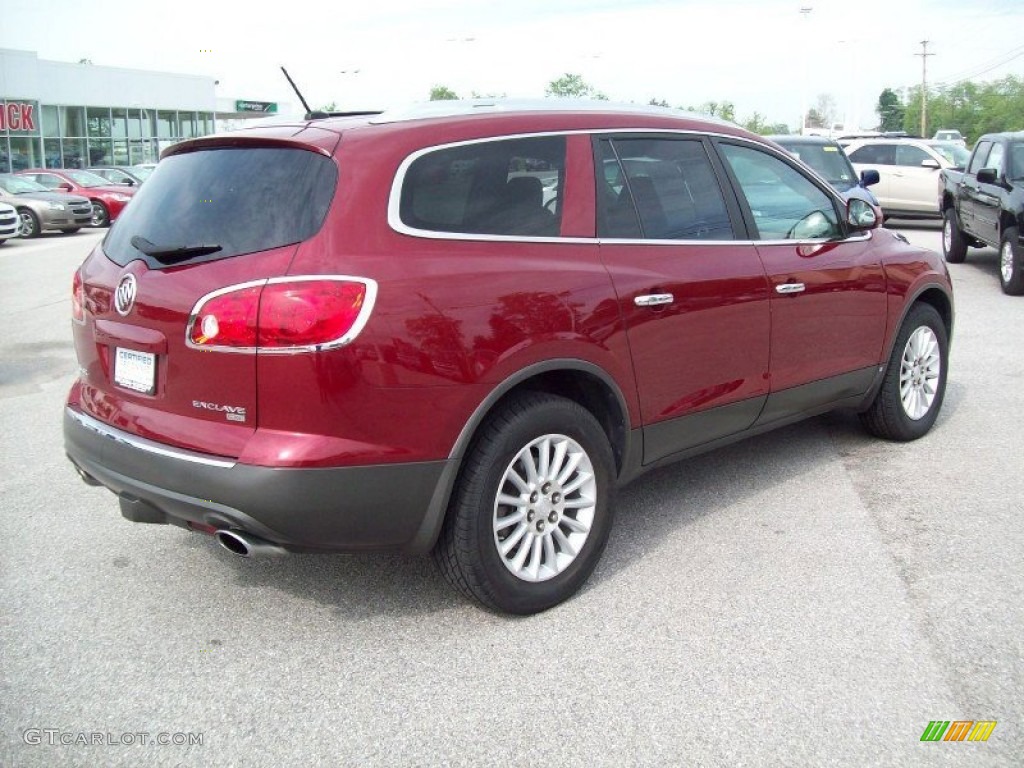 2008 Enclave CXL AWD - Red Jewel / Titanium/Dark Titanium photo #12