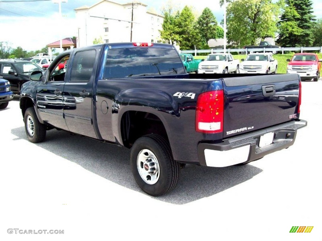 2009 Sierra 2500HD SLT Crew Cab 4x4 - Midnight Blue Metallic / Ebony photo #2