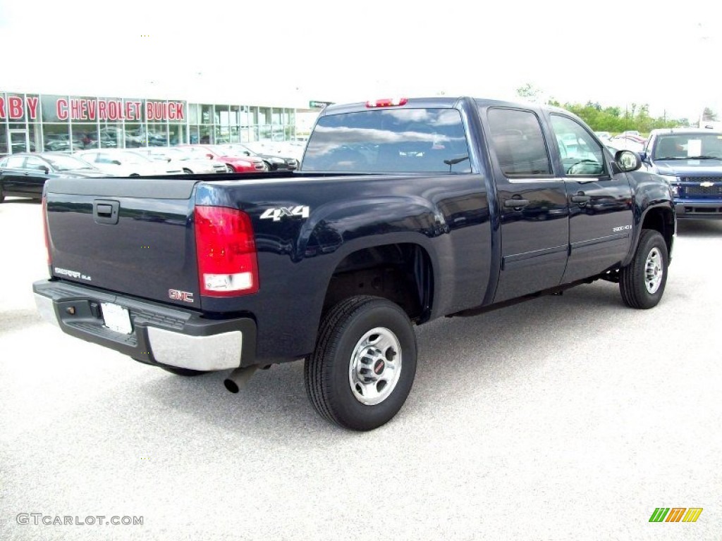 2009 Sierra 2500HD SLT Crew Cab 4x4 - Midnight Blue Metallic / Ebony photo #12