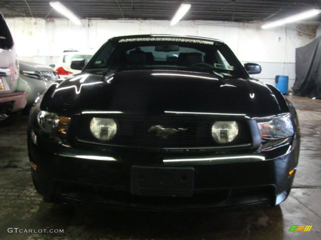 2011 Mustang GT Premium Coupe - Ebony Black / Charcoal Black/Grabber Blue photo #2