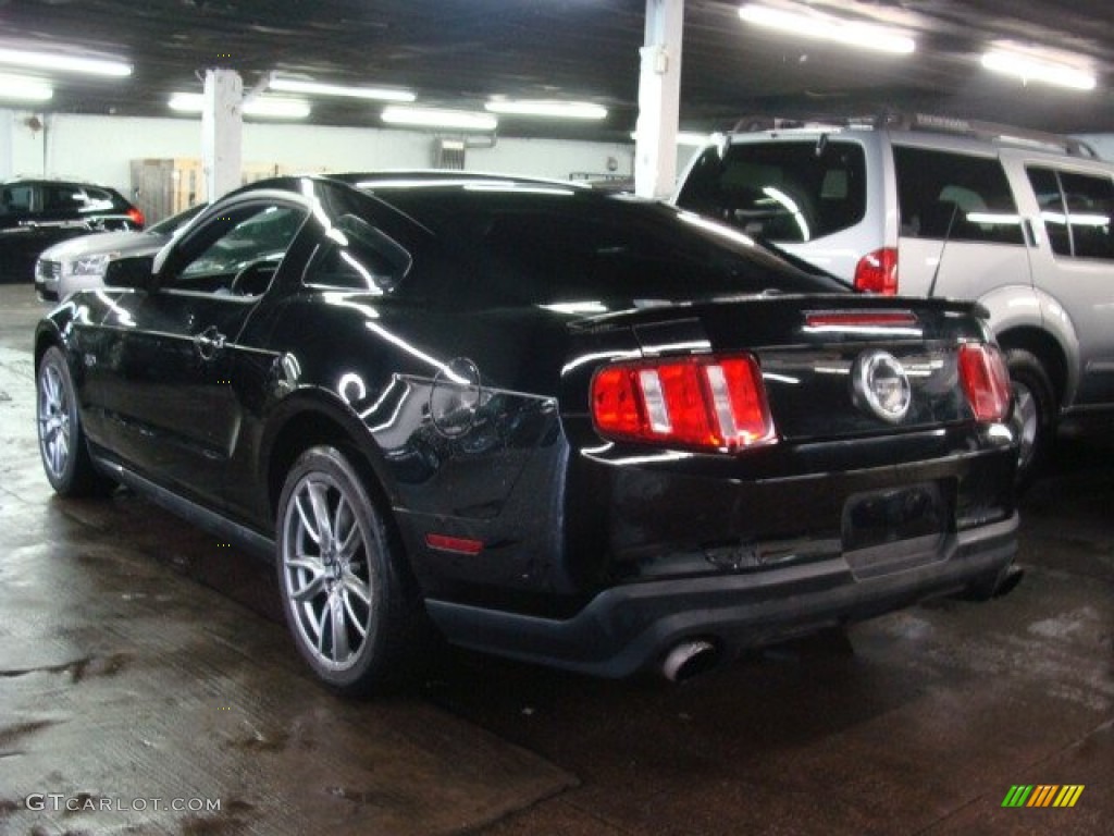 2011 Mustang GT Premium Coupe - Ebony Black / Charcoal Black/Grabber Blue photo #4