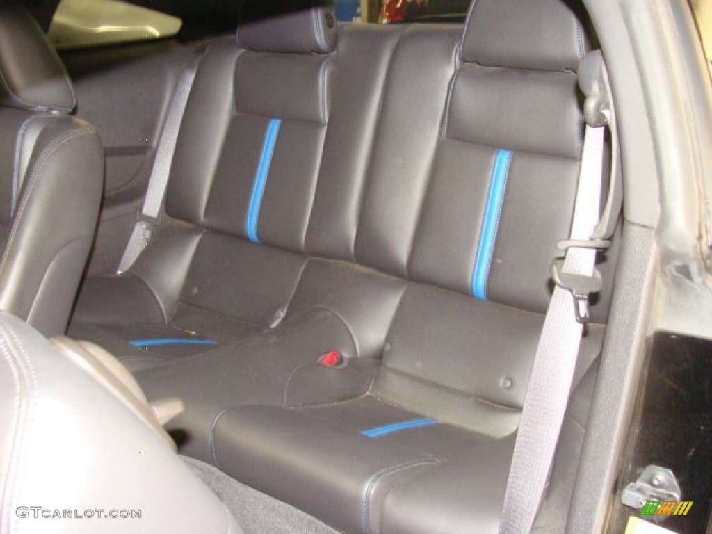 2011 Mustang GT Premium Coupe - Ebony Black / Charcoal Black/Grabber Blue photo #13