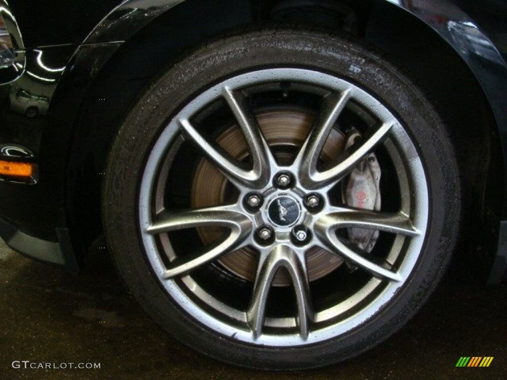 2011 Mustang GT Premium Coupe - Ebony Black / Charcoal Black/Grabber Blue photo #14