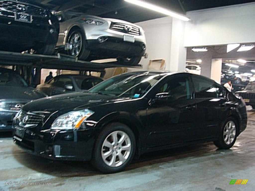 2007 Maxima 3.5 SL - Super Black / Charcoal photo #1