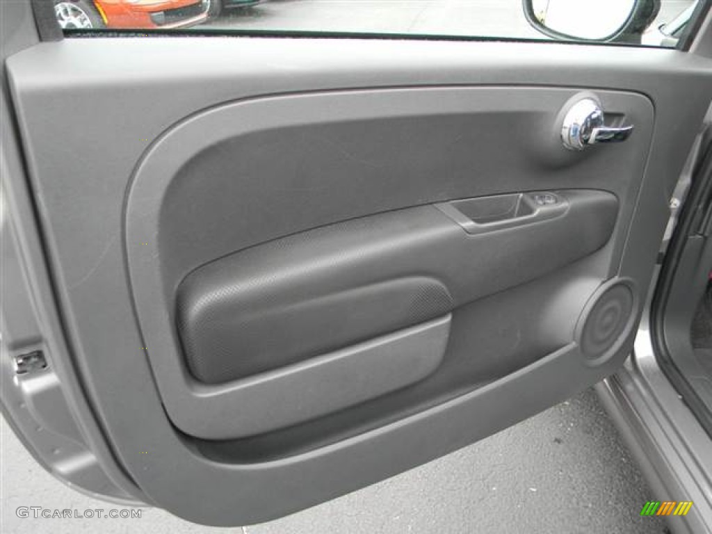 2012 Fiat 500 Sport Prima Edizione Sport Tessuto Nero/Nero (Black/Black) Door Panel Photo #64998096