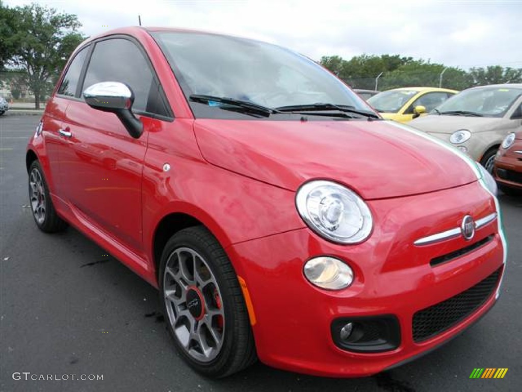 Rosso (Red) 2012 Fiat 500 Sport Exterior Photo #64998222