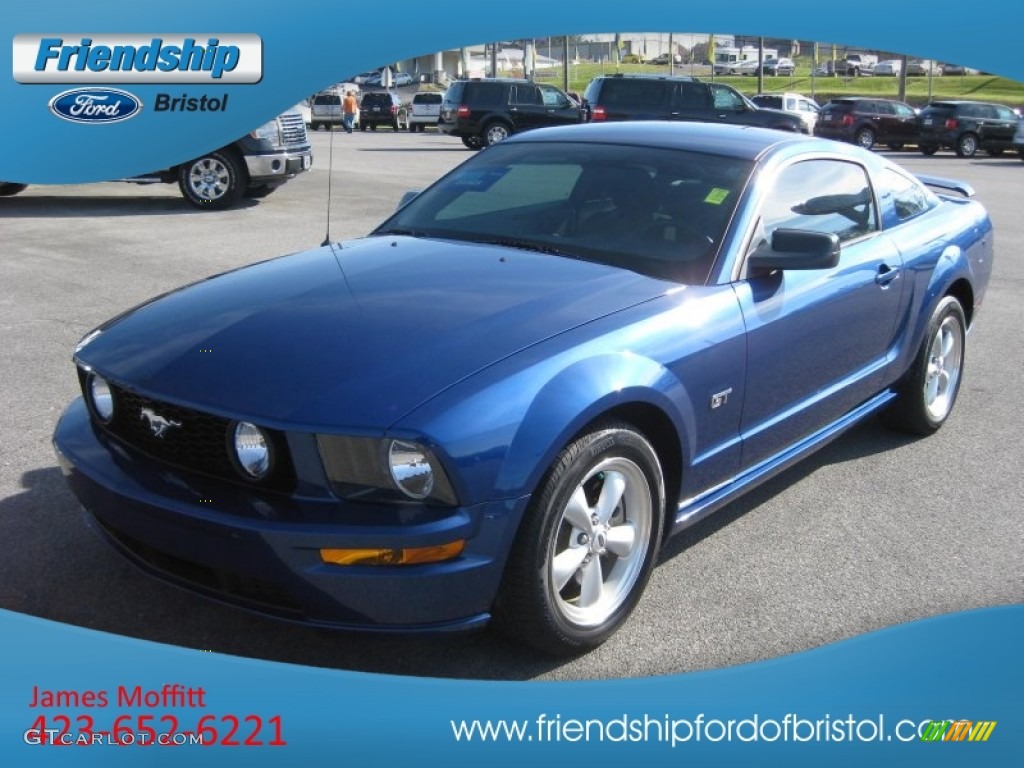 2007 Mustang GT Deluxe Coupe - Vista Blue Metallic / Light Graphite photo #2