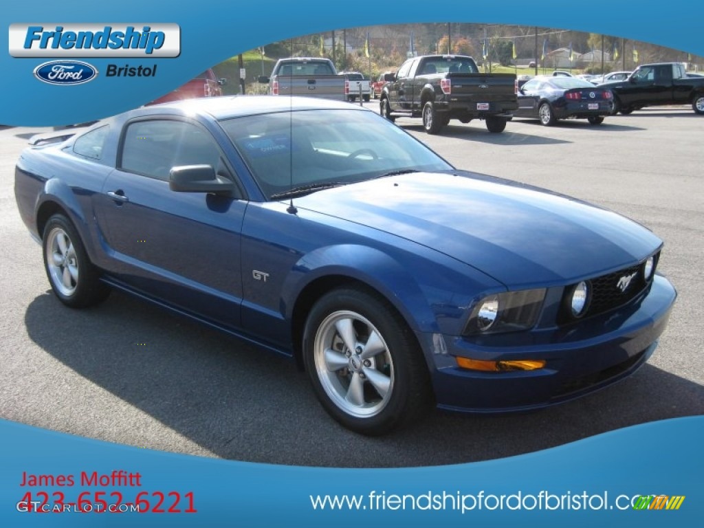 2007 Mustang GT Deluxe Coupe - Vista Blue Metallic / Light Graphite photo #3