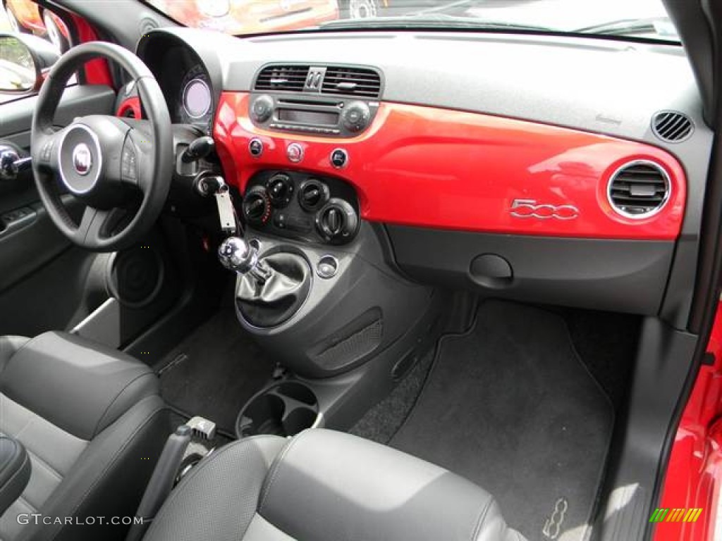 2012 Fiat 500 Sport Sport Tessuto Nero/Nero (Black/Black) Dashboard Photo #64998332