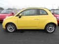 Giallo (Yellow) 2012 Fiat 500 c cabrio Pop Exterior