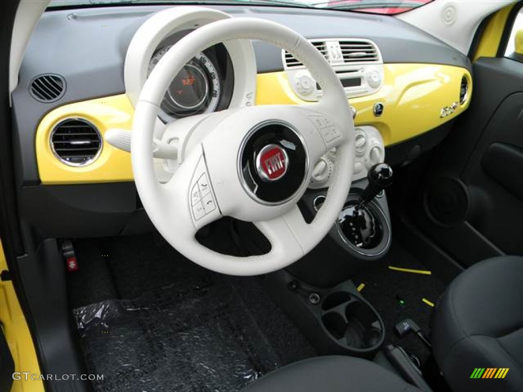 2012 Fiat 500 c cabrio Pop Tessuto Grigio/Avorio (Grey/Ivory) Dashboard Photo #64999418