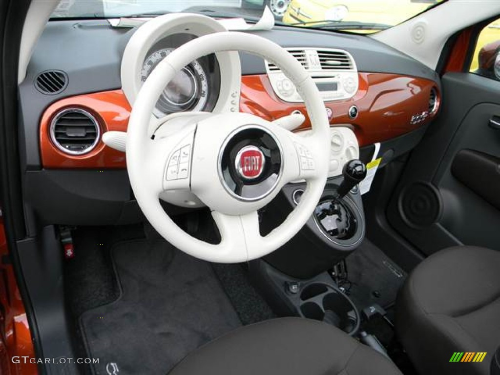 2012 Fiat 500 c cabrio Pop Tessuto Grigio/Avorio (Grey/Ivory) Dashboard Photo #64999571
