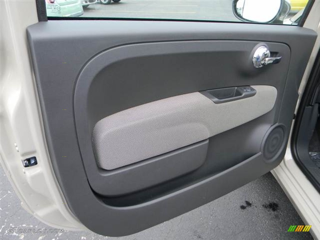 2012 Fiat 500 Lounge Tessuto Beige-Nero/Avorio (Beige-Black/Ivory) Door Panel Photo #64999782