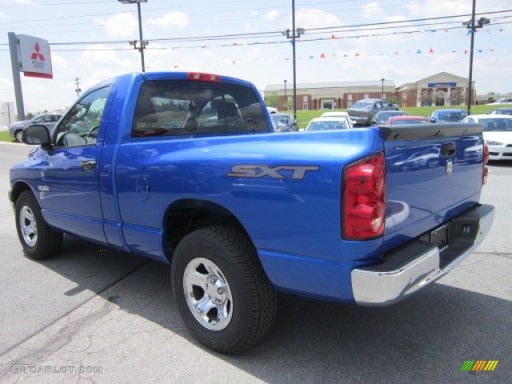 2008 Ram 1500 SXT Regular Cab - Electric Blue Pearl / Medium Slate Gray photo #3