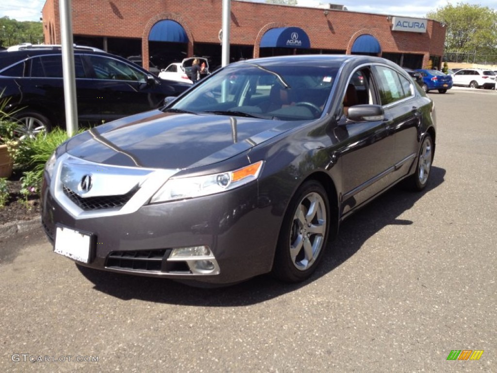 2009 TL 3.7 SH-AWD - Polished Metal Metallic / Umber/Ebony photo #1