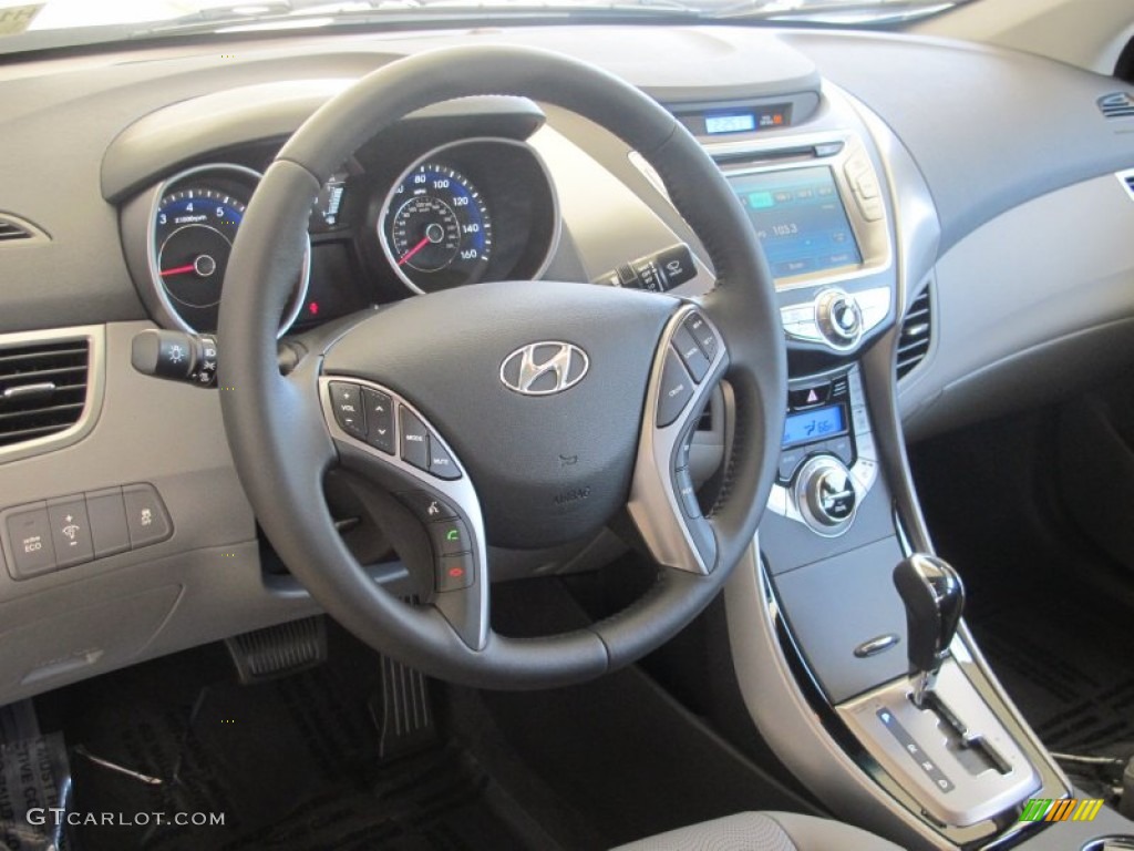 2013 Hyundai Elantra Limited Gray Steering Wheel Photo #65001905