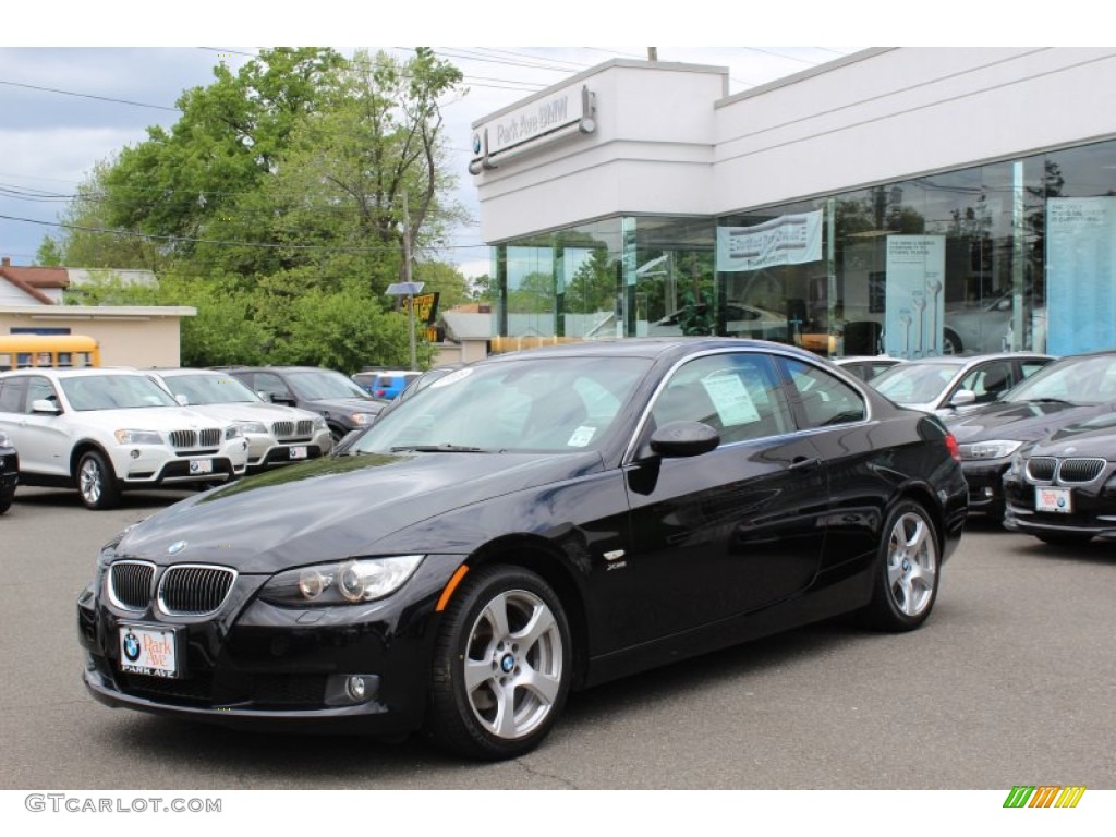 2009 3 Series 328xi Coupe - Jet Black / Black photo #1
