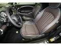 2012 Mini Cooper Dark Truffle Lounge Leather Interior Front Seat Photo