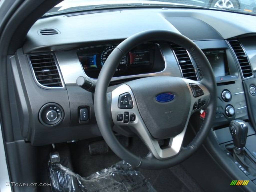 2013 Ford Taurus SEL Charcoal Black Steering Wheel Photo #65008173