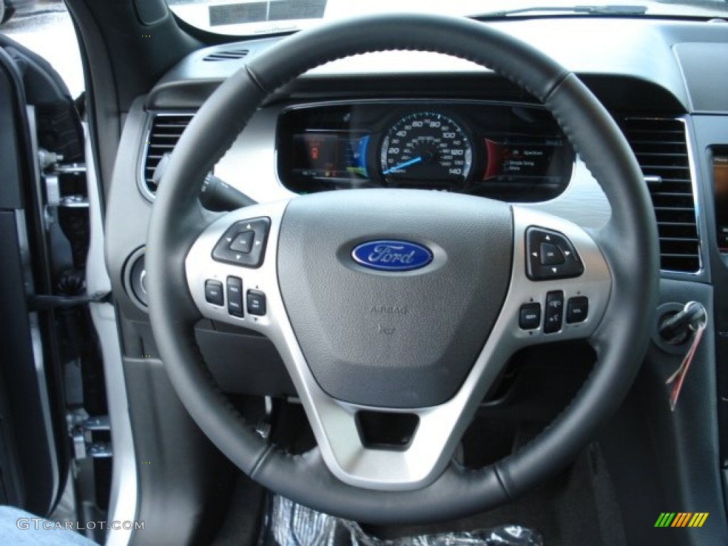 2013 Ford Taurus SEL Charcoal Black Steering Wheel Photo #65008233