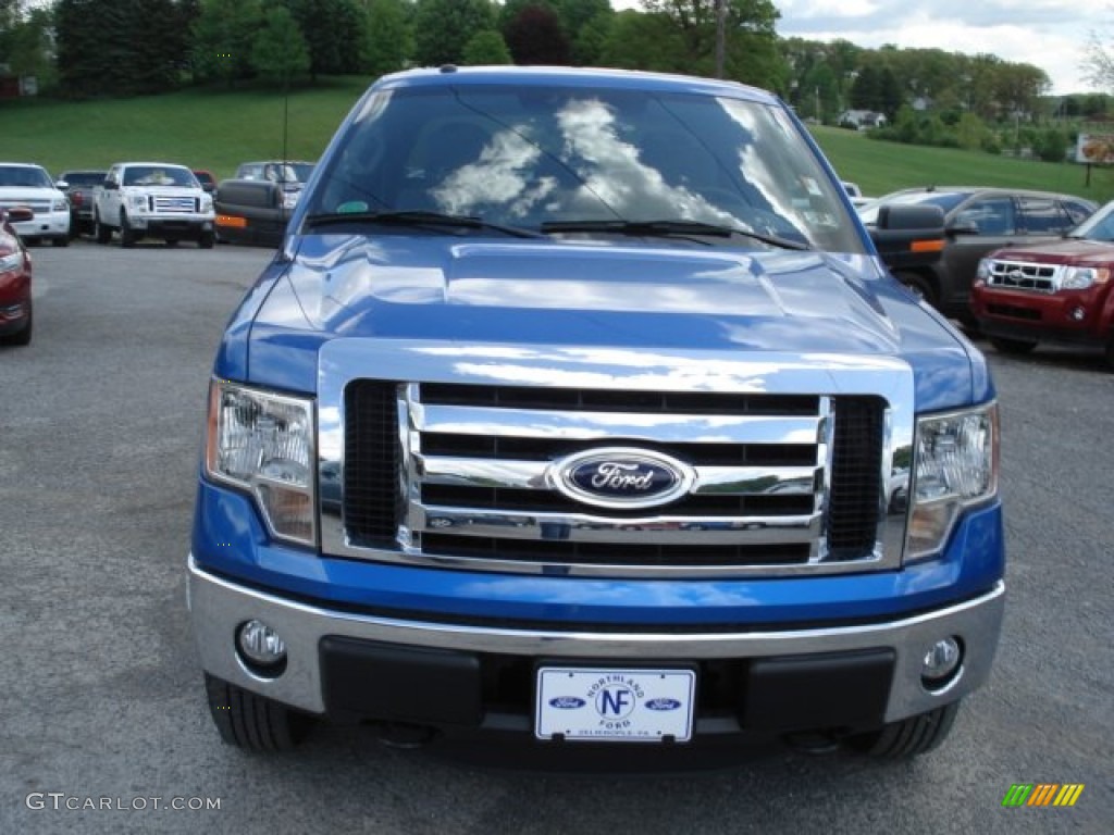 2012 F150 XLT SuperCab 4x4 - Blue Flame Metallic / Steel Gray photo #3