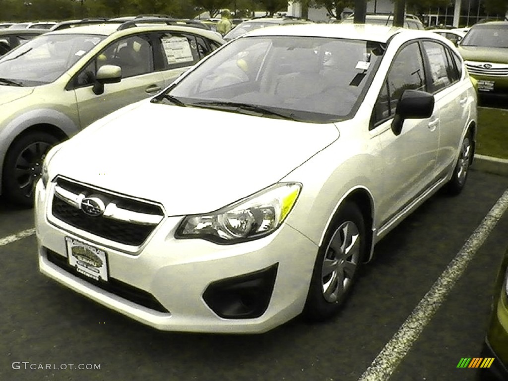 2012 Impreza 2.0i 5 Door - Satin White Pearl / Ivory photo #1