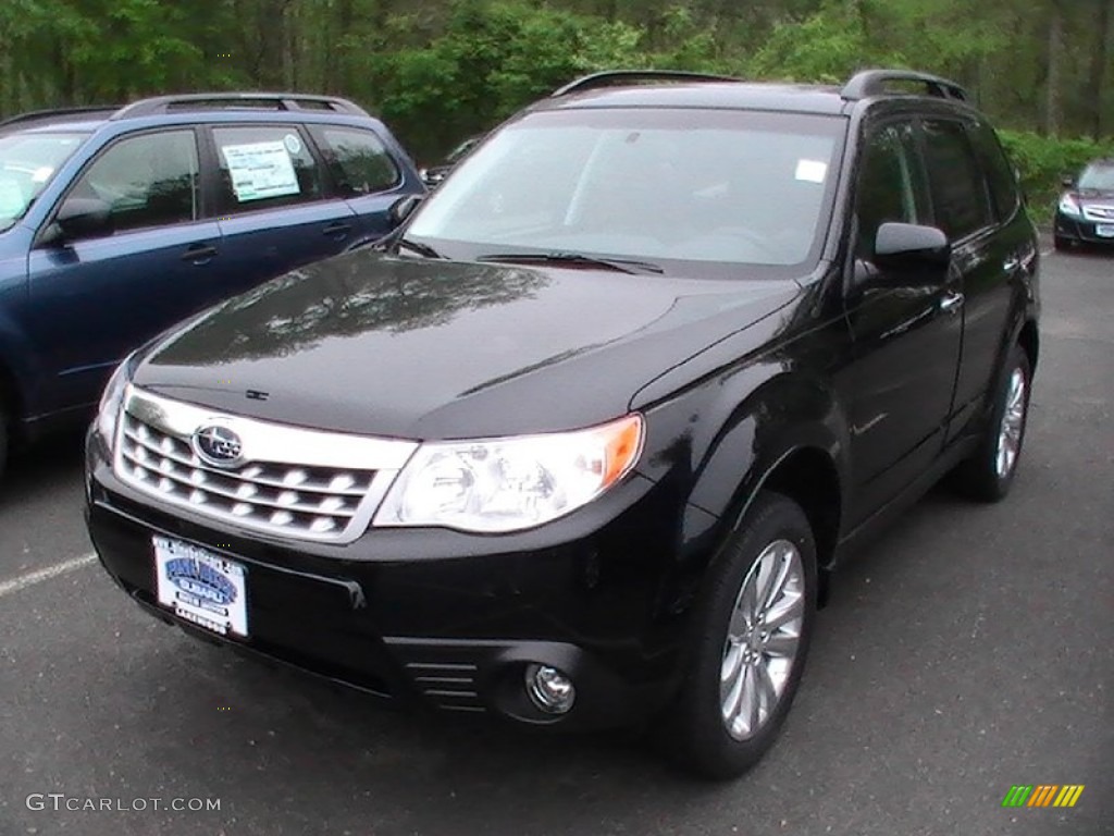 2012 Forester 2.5 X Limited - Obsidian Black Pearl / Black photo #1