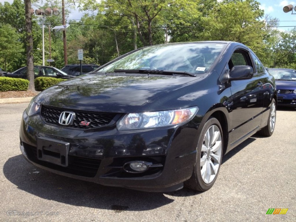 2010 Civic Si Coupe - Crystal Black Pearl / Black photo #6