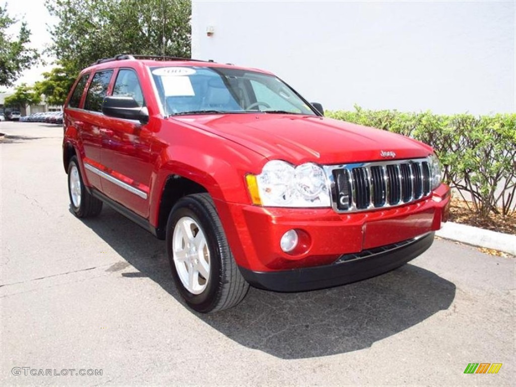 2005 Grand Cherokee Limited - Inferno Red Crystal Pearl / Dark Khaki/Light Graystone photo #1