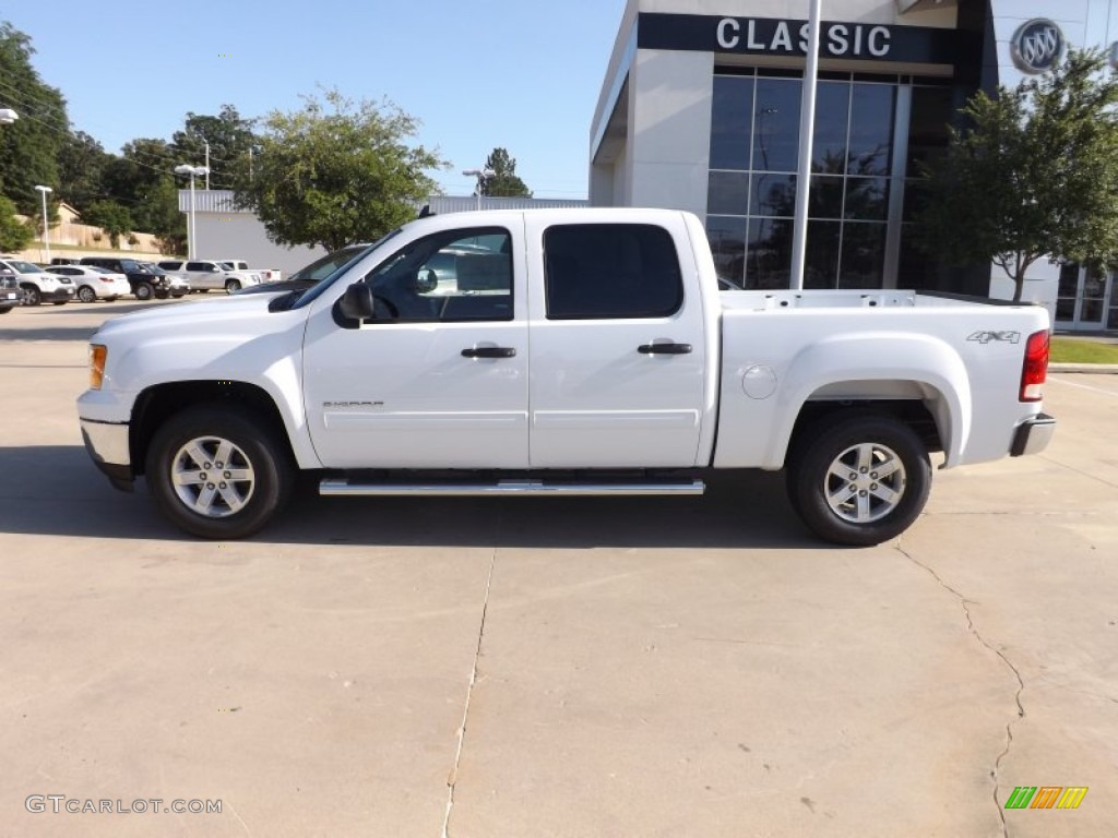2012 Sierra 1500 SLE Crew Cab 4x4 - Summit White / Ebony photo #2