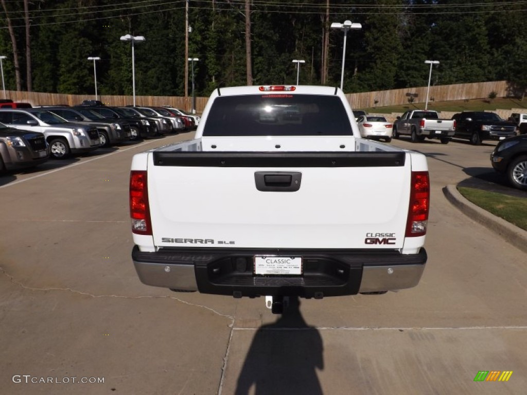 2012 Sierra 1500 SLE Crew Cab 4x4 - Summit White / Ebony photo #4