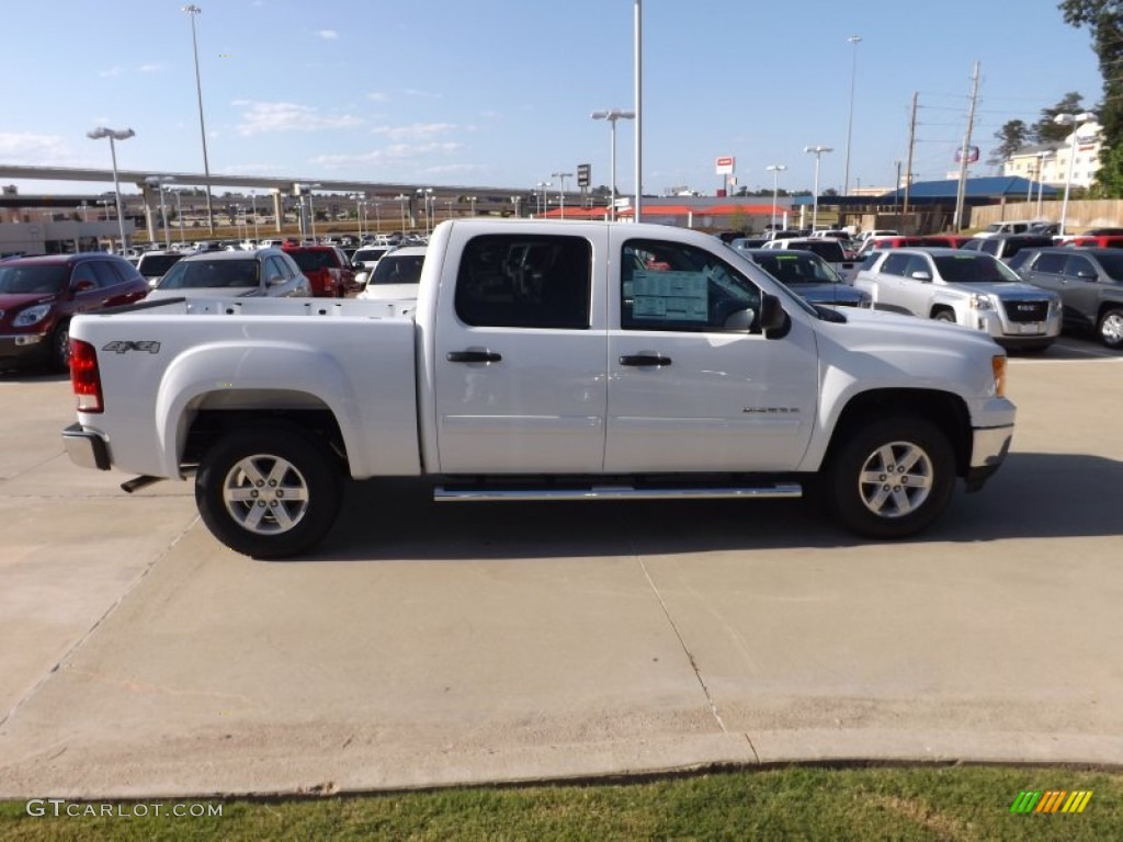 2012 Sierra 1500 SLE Crew Cab 4x4 - Summit White / Ebony photo #6