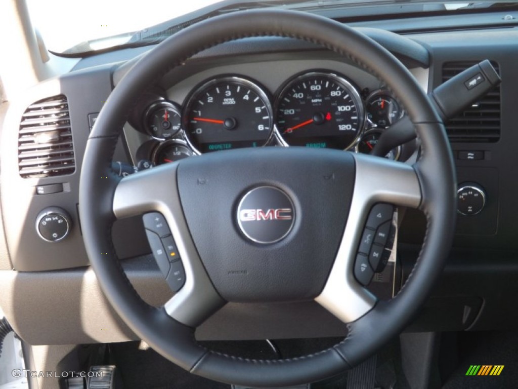 2012 Sierra 1500 SLE Crew Cab 4x4 - Summit White / Ebony photo #10