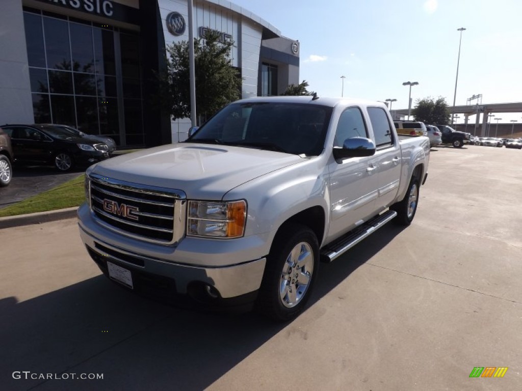 2012 Sierra 1500 SLE Crew Cab 4x4 - White Diamond Tricoat / Ebony photo #1