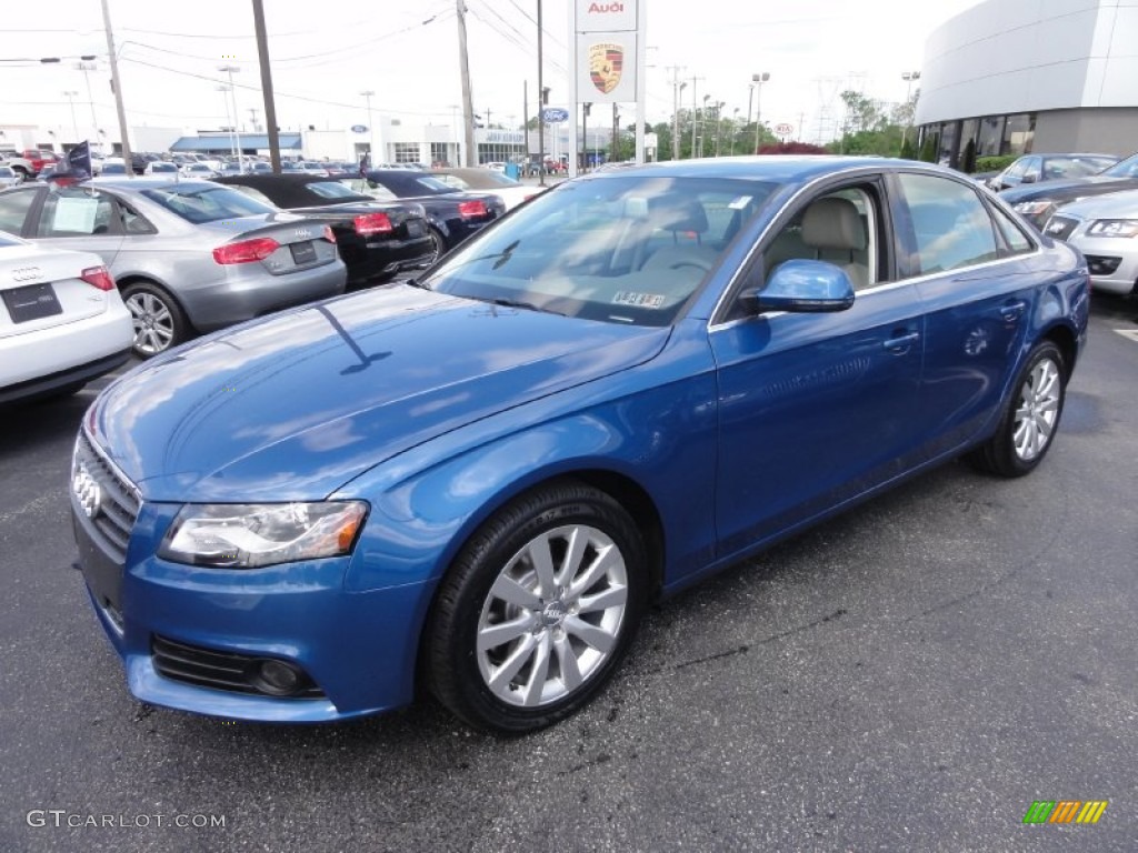 Aruba Blue Pearl Effect 2009 Audi A4 2.0T Premium quattro Sedan Exterior Photo #65018358