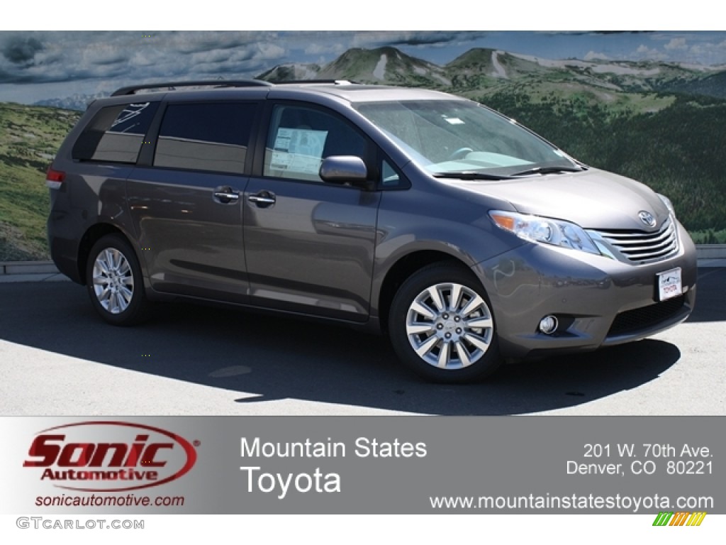 2012 Sienna Limited AWD - Predawn Gray Mica / Light Gray photo #1