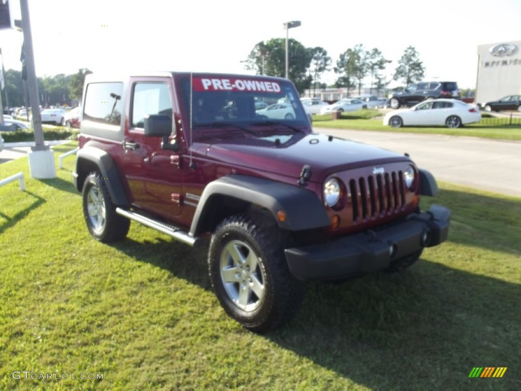 2011 Wrangler Sport S 4x4 - Deep Cherry Red Crystal Pearl / Black photo #2