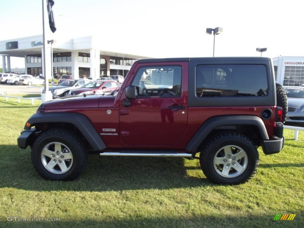 2011 Wrangler Sport S 4x4 - Deep Cherry Red Crystal Pearl / Black photo #5