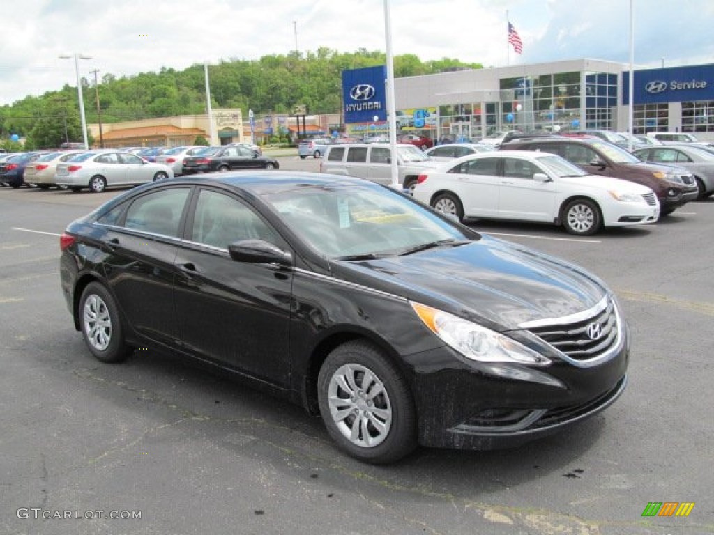 2013 Sonata GLS - Midnight Black / Gray photo #1