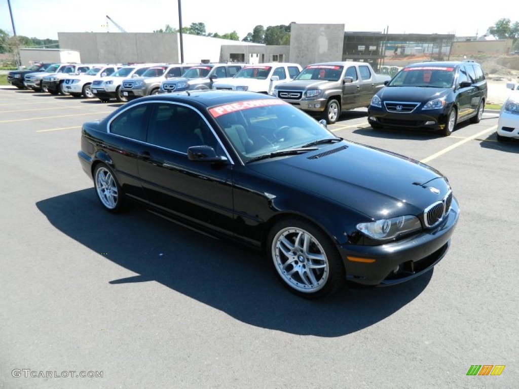 2006 3 Series 330i Coupe - Jet Black / Black photo #7