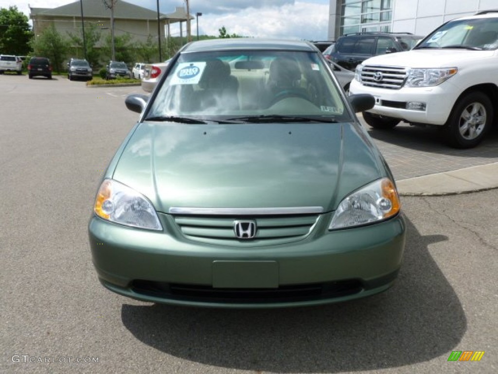 2003 Civic LX Sedan - Galapagos Green / Gray photo #2