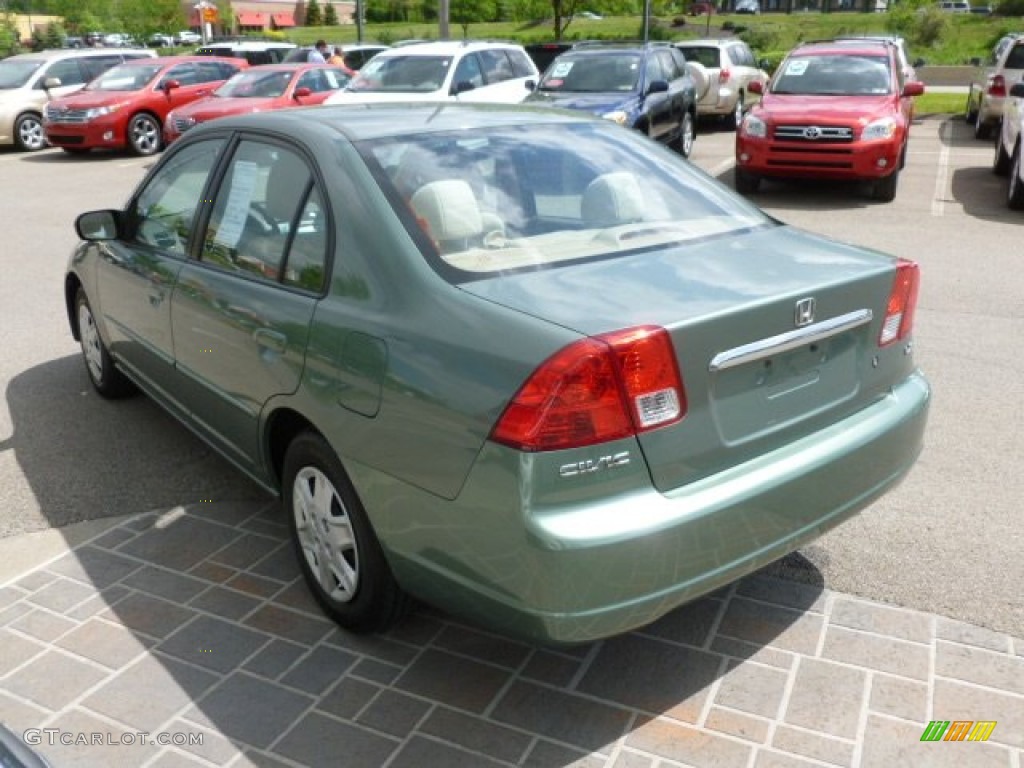 2003 Civic LX Sedan - Galapagos Green / Gray photo #5