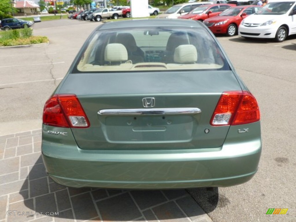 2003 Civic LX Sedan - Galapagos Green / Gray photo #6