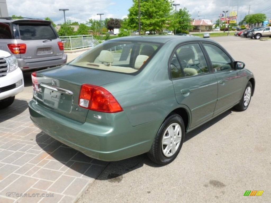 2003 Civic LX Sedan - Galapagos Green / Gray photo #7