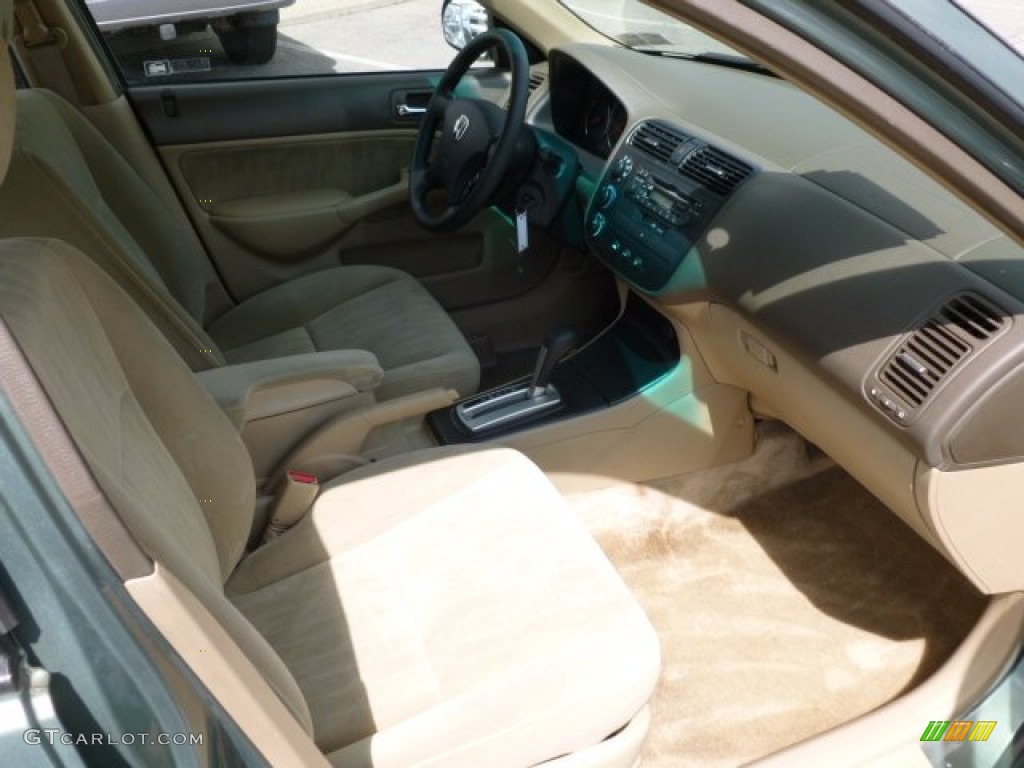 2003 Civic LX Sedan - Galapagos Green / Gray photo #10