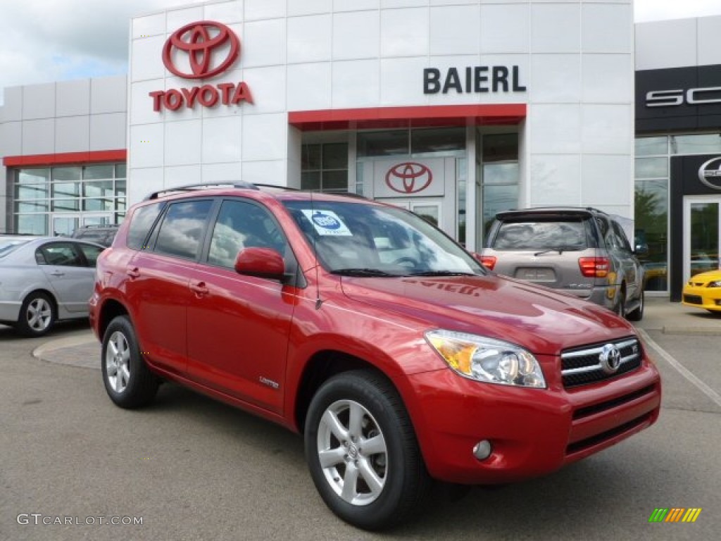 2008 RAV4 Limited V6 4WD - Barcelona Red Pearl / Taupe photo #1